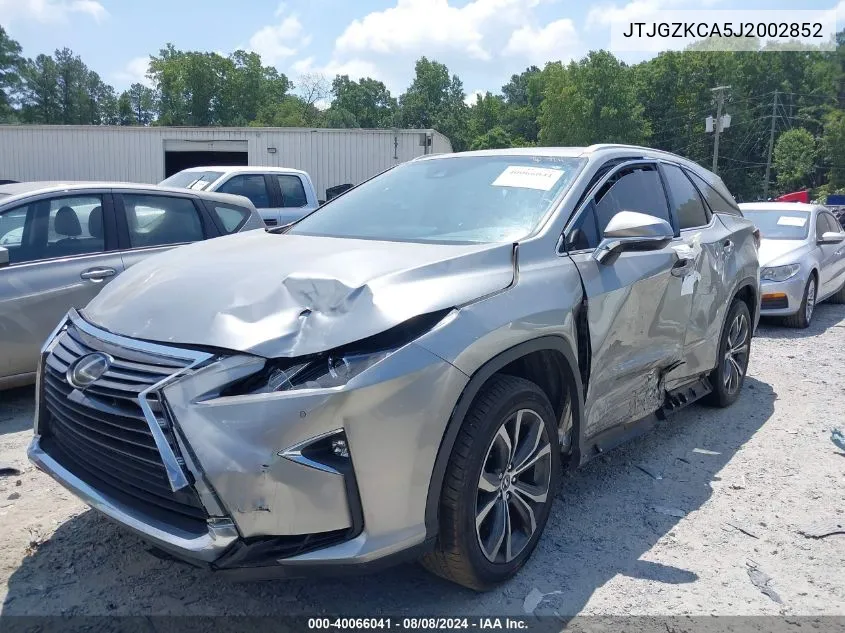 2018 Lexus Rx 350L Premium VIN: JTJGZKCA5J2002852 Lot: 40066041