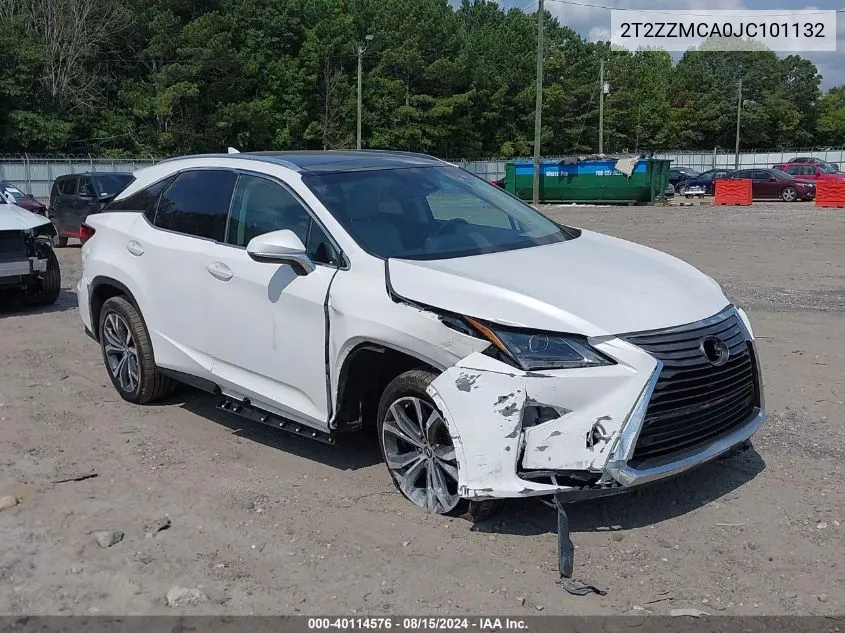 2018 Lexus Rx 350 VIN: 2T2ZZMCA0JC101132 Lot: 40114576