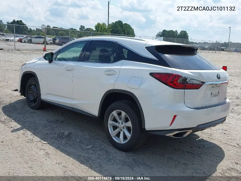 2018 Lexus Rx 350 VIN: 2T2ZZMCA0JC101132 Lot: 40114576