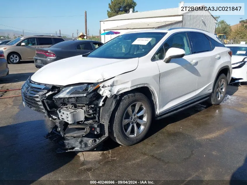 2018 Lexus Rx 450H VIN: 2T2BGMCA3JC021847 Lot: 40246566