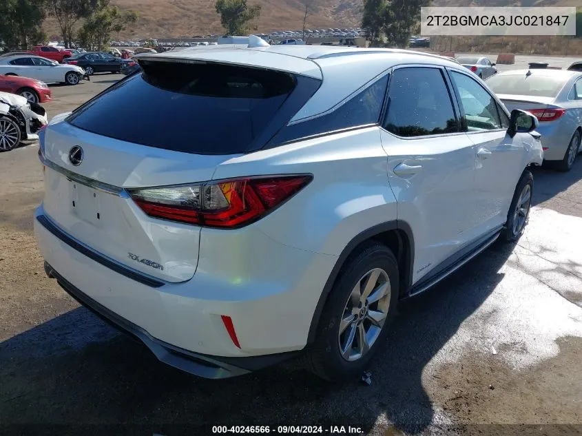 2T2BGMCA3JC021847 2018 Lexus Rx 450H