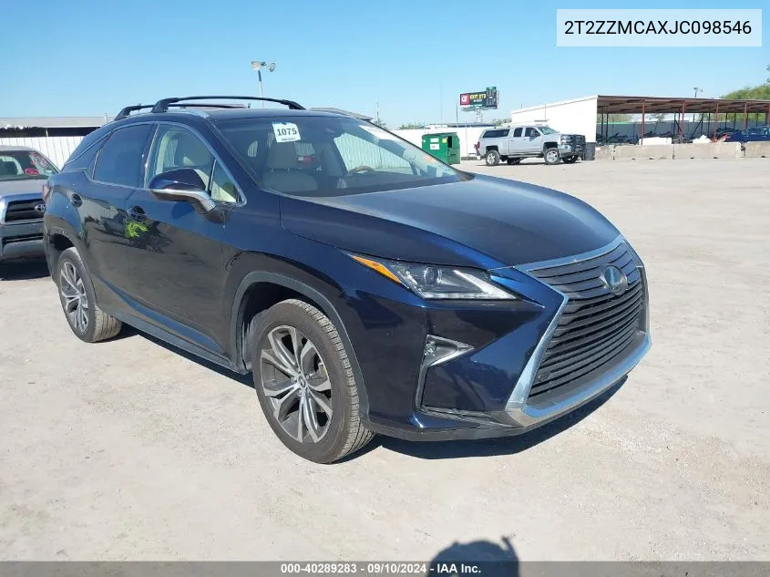 2018 Lexus Rx 350 VIN: 2T2ZZMCAXJC098546 Lot: 40289283