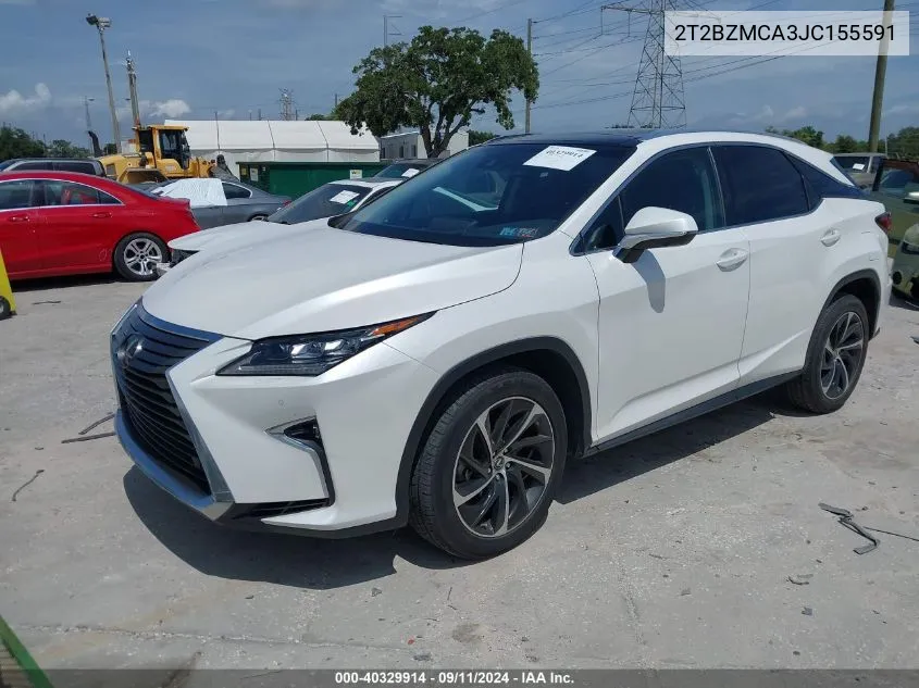 2018 Lexus Rx 350 VIN: 2T2BZMCA3JC155591 Lot: 40329914