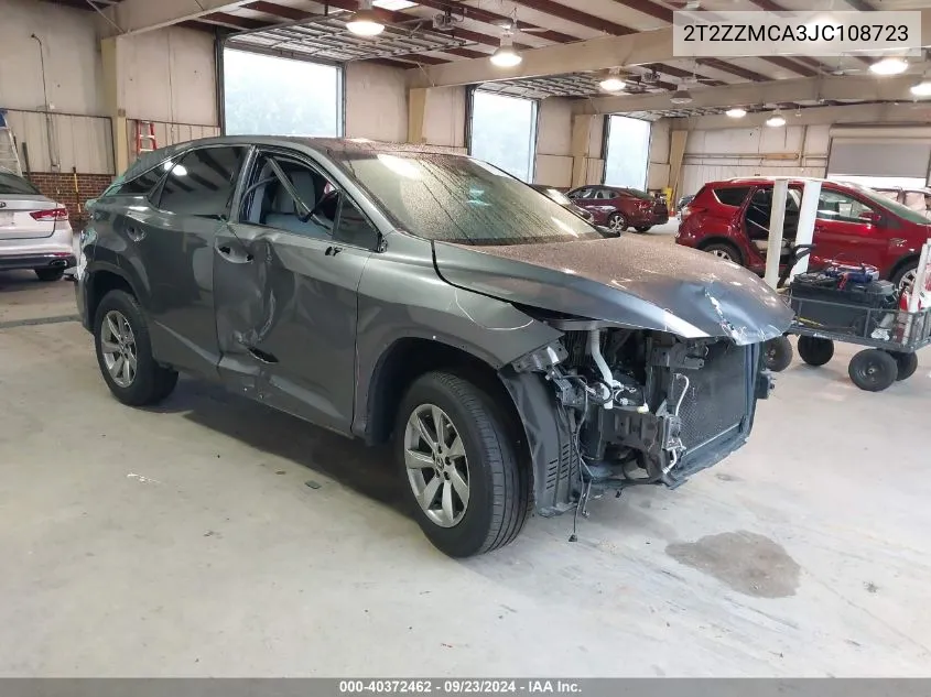 2018 Lexus Rx 350 VIN: 2T2ZZMCA3JC108723 Lot: 40372462