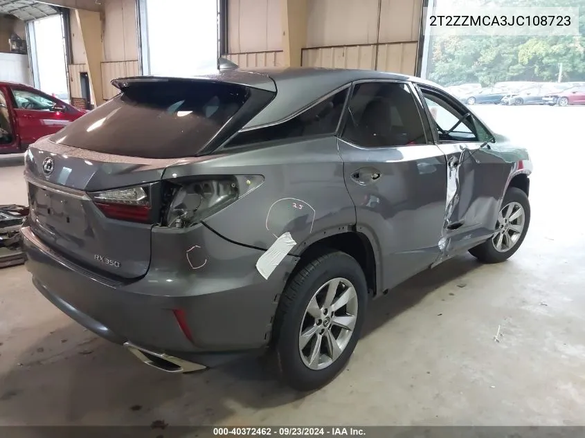 2018 Lexus Rx 350 VIN: 2T2ZZMCA3JC108723 Lot: 40372462