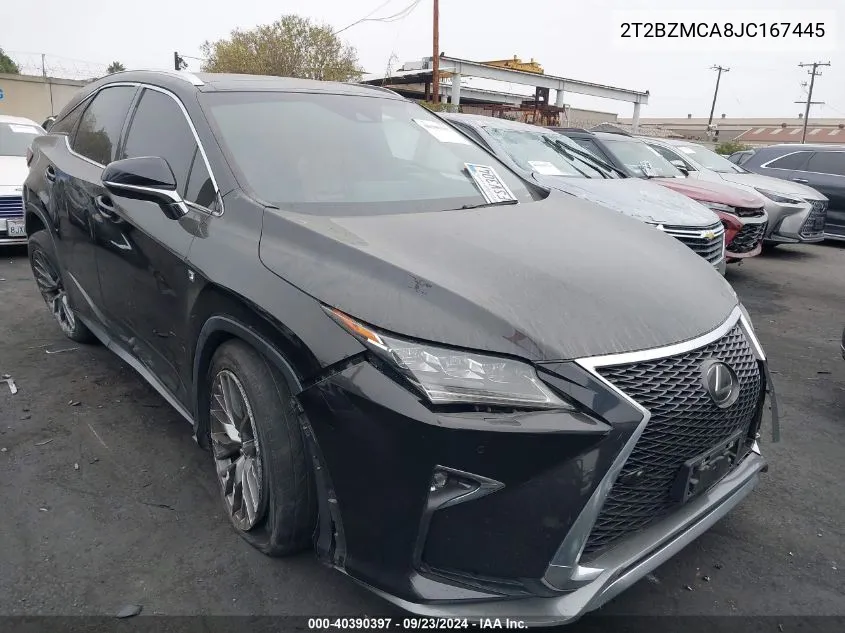 2018 Lexus Rx 350 F Sport VIN: 2T2BZMCA8JC167445 Lot: 40390397