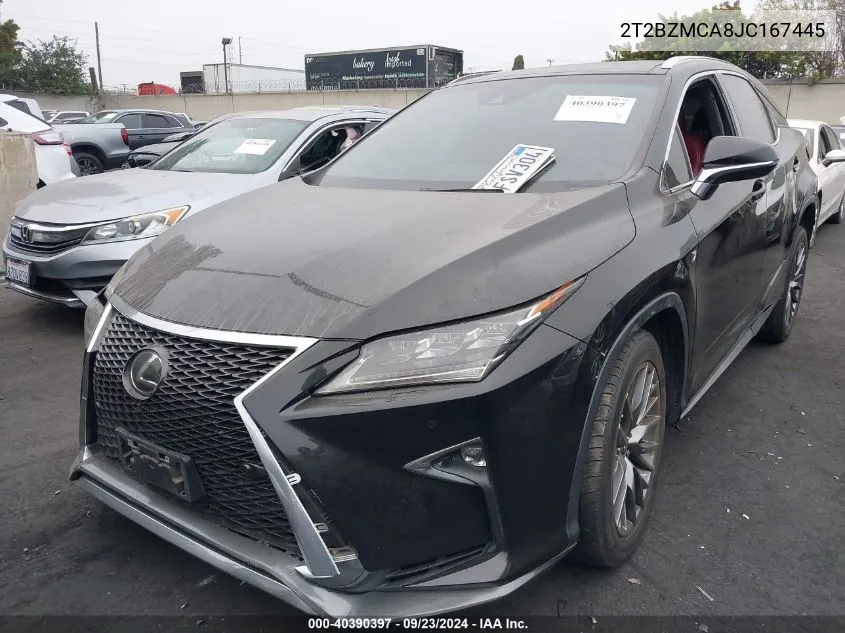 2018 Lexus Rx 350 F Sport VIN: 2T2BZMCA8JC167445 Lot: 40390397