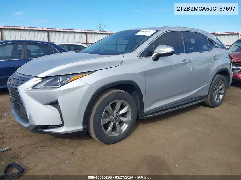 2018 Lexus Rx 350 VIN: 2T2BZMCA6JC137697 Lot: 40396299