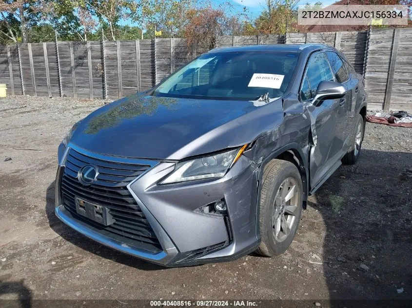 2018 Lexus Rx 350 VIN: 2T2BZMCAXJC156334 Lot: 40408516