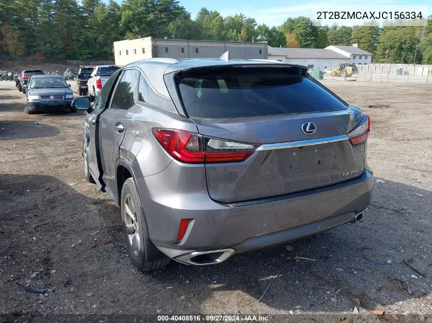 2018 Lexus Rx 350 VIN: 2T2BZMCAXJC156334 Lot: 40408516