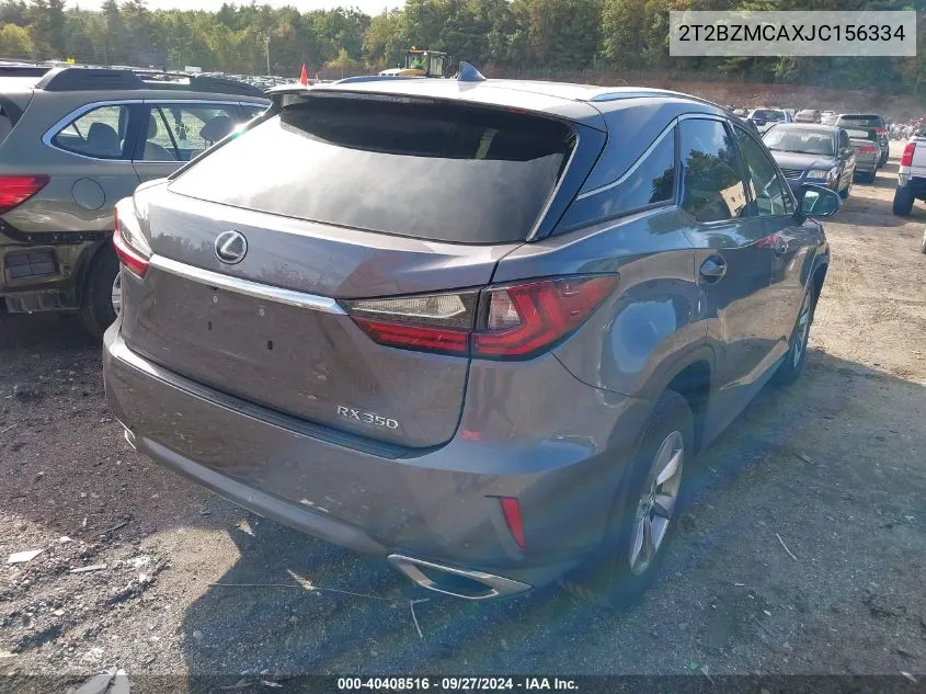 2018 Lexus Rx 350 VIN: 2T2BZMCAXJC156334 Lot: 40408516