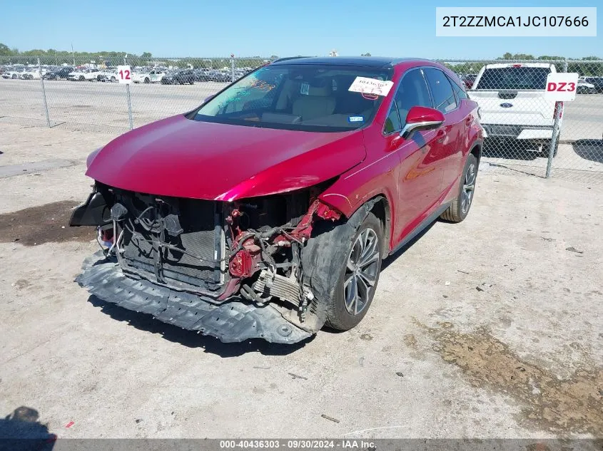 2018 Lexus Rx 350/Base/F Sport VIN: 2T2ZZMCA1JC107666 Lot: 40436303