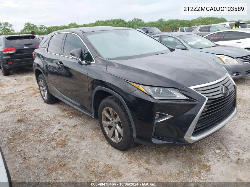 2018 Lexus Rx 350/Base/F Sport VIN: 2T2ZZMCA0JC103589 Lot: 40478464