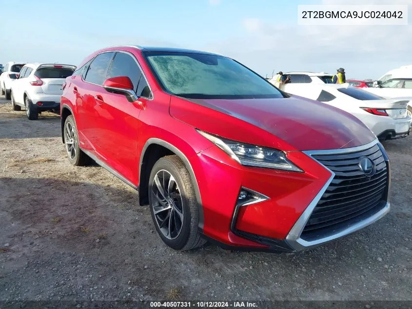 2018 Lexus Rx 450H/Base/F Sport VIN: 2T2BGMCA9JC024042 Lot: 40507331