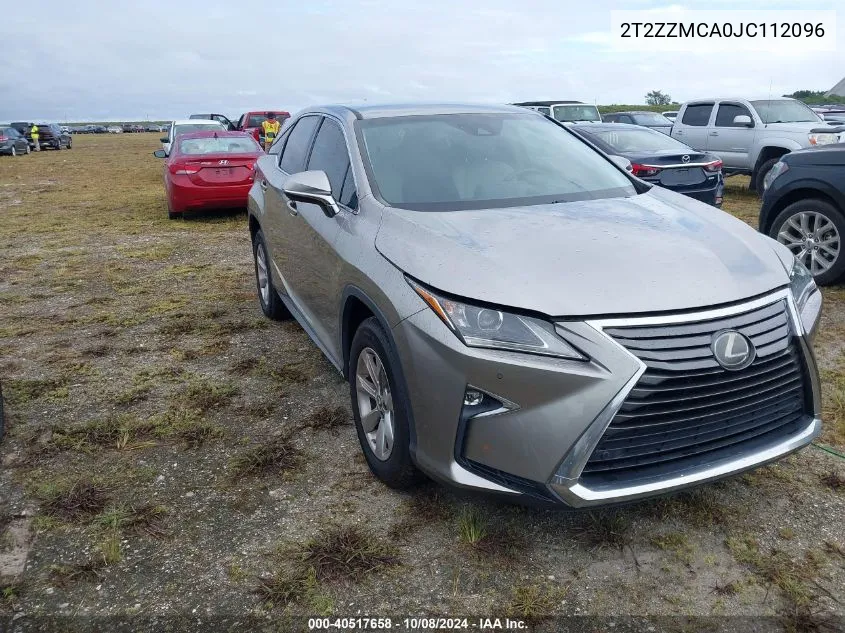 2018 Lexus Rx 350/Base/F Sport VIN: 2T2ZZMCA0JC112096 Lot: 40517658