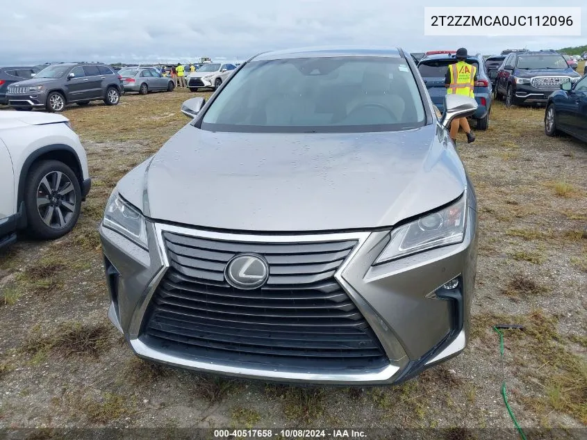 2018 Lexus Rx 350/Base/F Sport VIN: 2T2ZZMCA0JC112096 Lot: 40517658