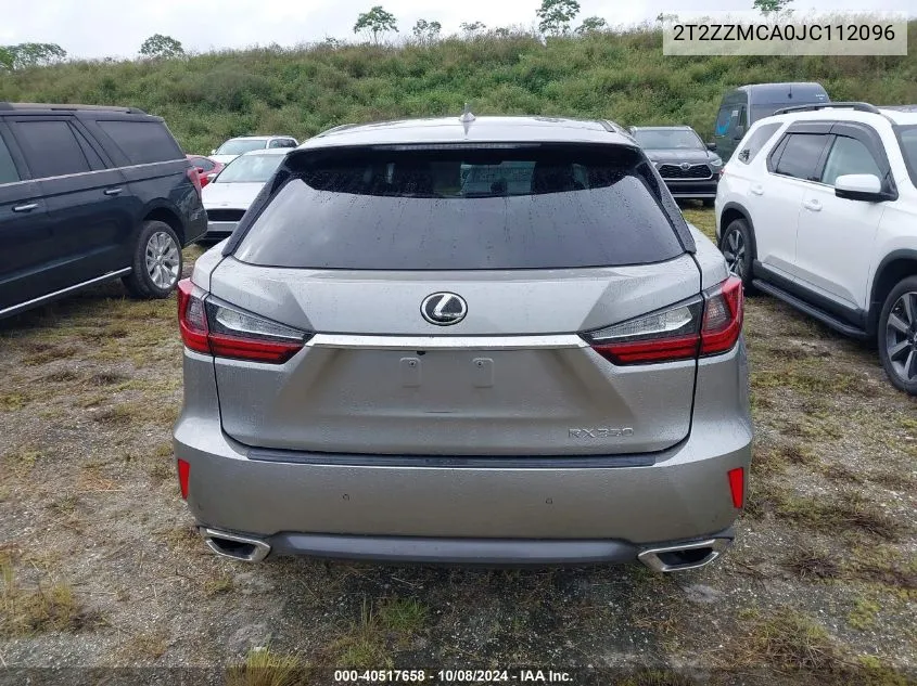 2018 Lexus Rx 350/Base/F Sport VIN: 2T2ZZMCA0JC112096 Lot: 40517658