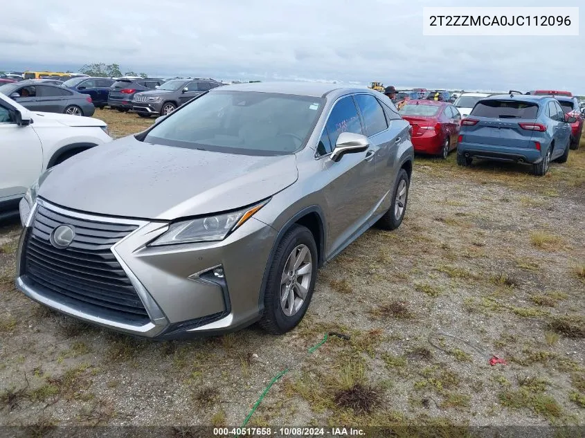 2018 Lexus Rx 350/Base/F Sport VIN: 2T2ZZMCA0JC112096 Lot: 40517658