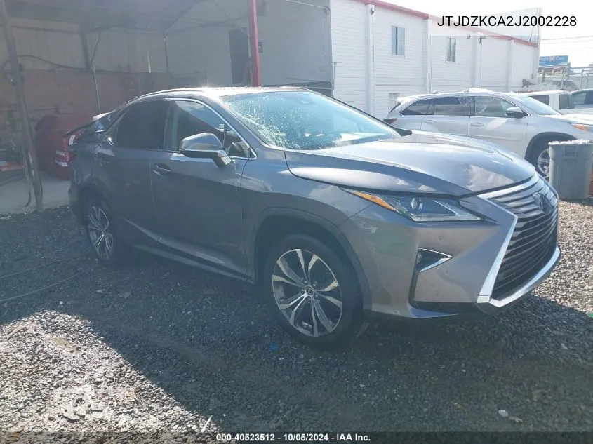 2018 Lexus Rx 350 L VIN: JTJDZKCA2J2002228 Lot: 40523512