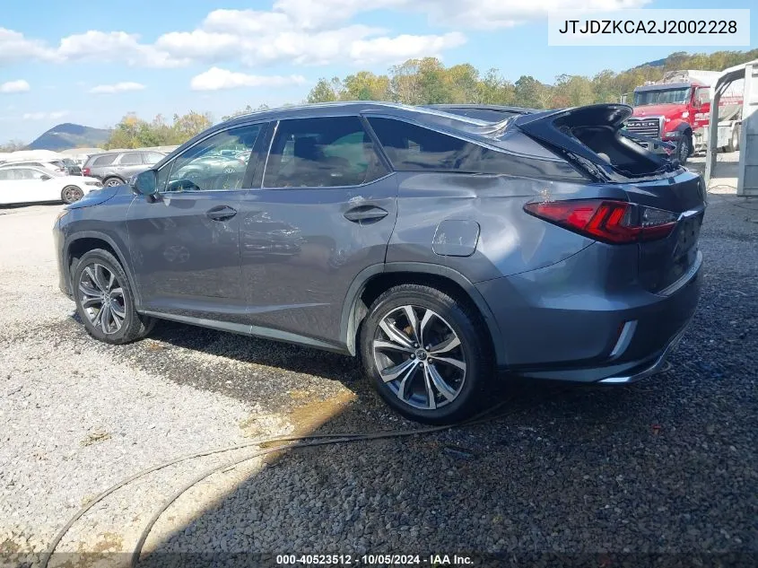 2018 Lexus Rx 350 L VIN: JTJDZKCA2J2002228 Lot: 40523512