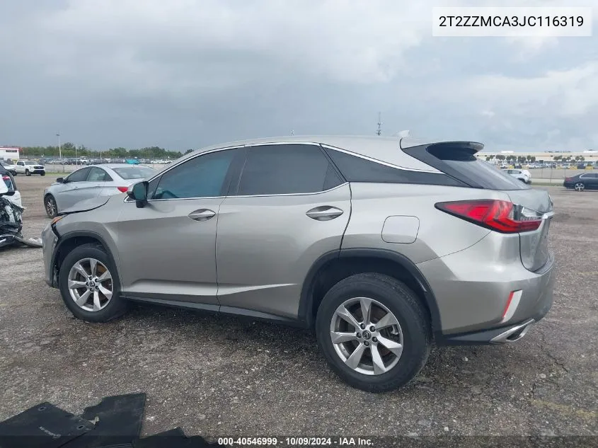 2018 Lexus Rx 350 350/Base/F Sport VIN: 2T2ZZMCA3JC116319 Lot: 40546999