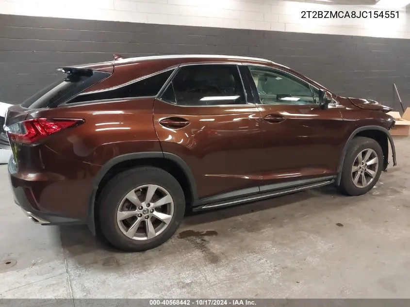 2018 Lexus Rx 350 VIN: 2T2BZMCA8JC154551 Lot: 40568442