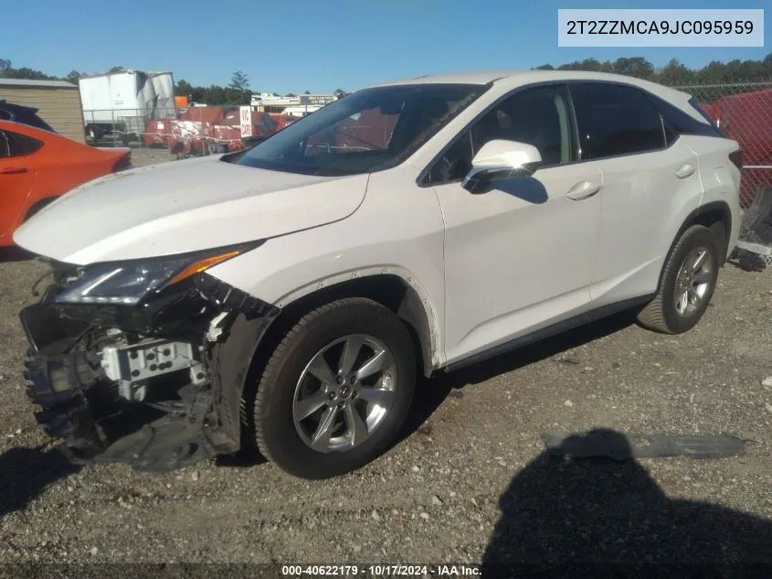 2018 Lexus Rx 350 VIN: 2T2ZZMCA9JC095959 Lot: 40622179