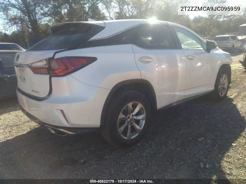 2018 Lexus Rx 350 VIN: 2T2ZZMCA9JC095959 Lot: 40622179