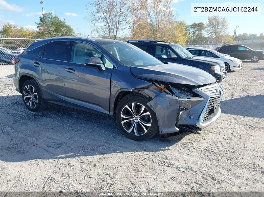 2018 Lexus Rx 350 VIN: 2T2BZMCA6JC162244 Lot: 40663856