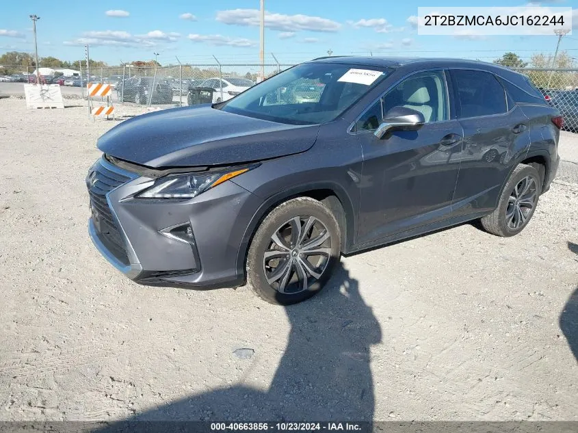 2018 Lexus Rx 350 VIN: 2T2BZMCA6JC162244 Lot: 40663856