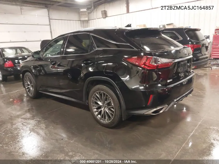 2018 Lexus Rx 350 F Sport VIN: 2T2BZMCA5JC164857 Lot: 40681201