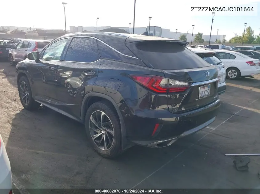 2018 Lexus Rx 350/Base/F Sport VIN: 2T2ZZMCA0JC101664 Lot: 40682070