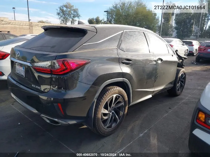 2018 Lexus Rx 350/Base/F Sport VIN: 2T2ZZMCA0JC101664 Lot: 40682070