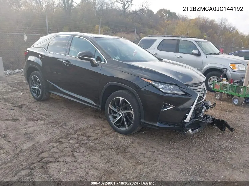 2018 Lexus Rx 350/Base/F Sport VIN: 2T2BZMCA0JC144192 Lot: 40724801