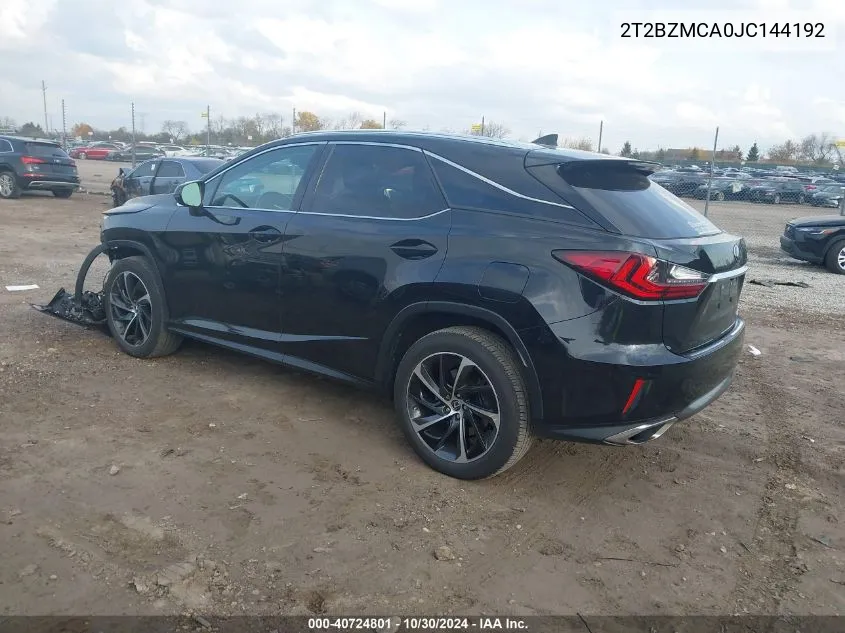 2018 Lexus Rx 350/Base/F Sport VIN: 2T2BZMCA0JC144192 Lot: 40724801