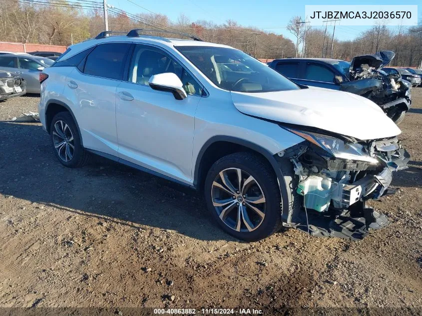 2018 Lexus Rx 350 VIN: JTJBZMCA3J2036570 Lot: 40863882