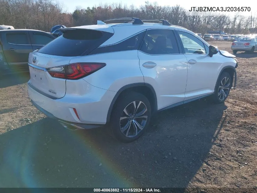 2018 Lexus Rx 350 VIN: JTJBZMCA3J2036570 Lot: 40863882