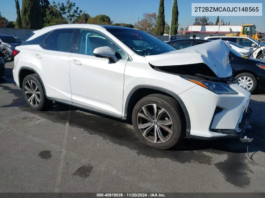 2018 Lexus Rx 350 VIN: 2T2BZMCA0JC148565 Lot: 40919039