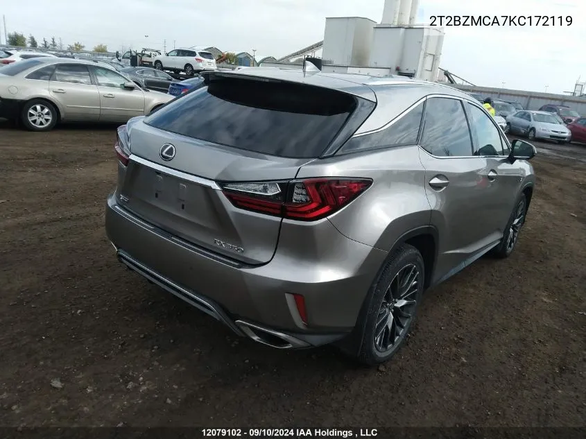 2019 Lexus Rx 350 VIN: 2T2BZMCA7KC172119 Lot: 12079102