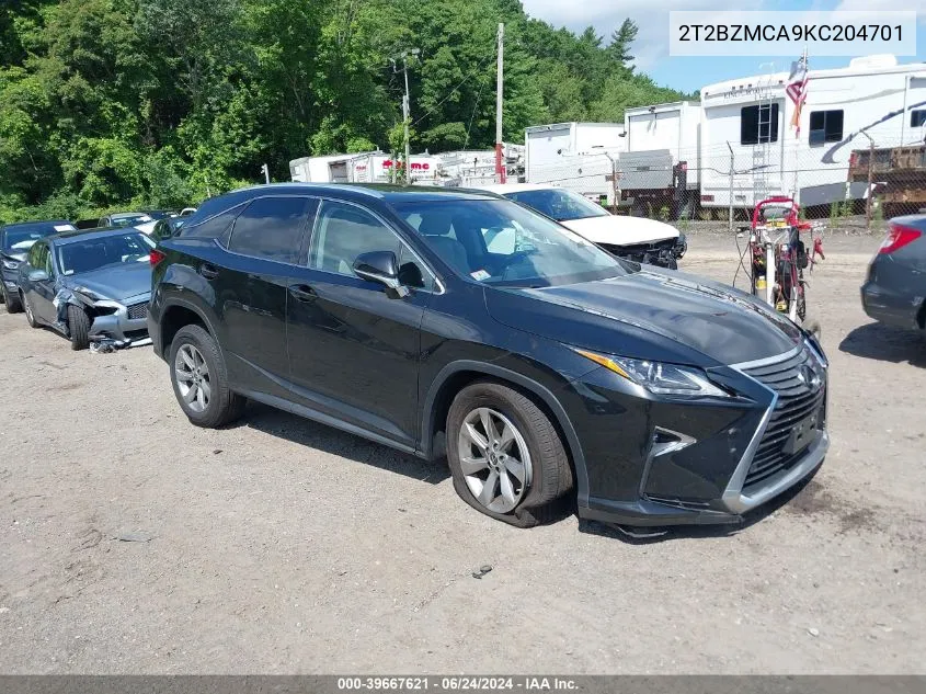 2T2BZMCA9KC204701 2019 Lexus Rx 350