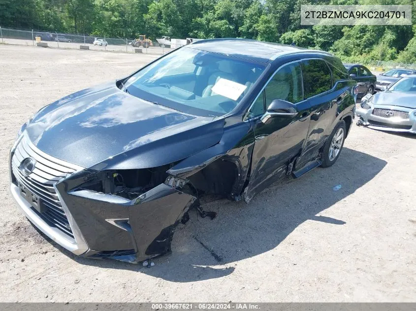 2019 Lexus Rx 350 VIN: 2T2BZMCA9KC204701 Lot: 39667621