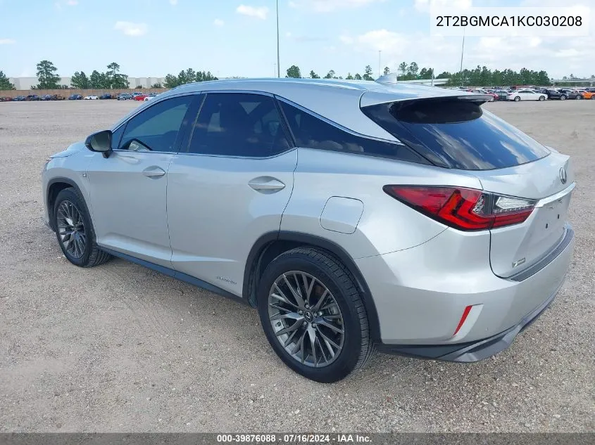 2T2BGMCA1KC030208 2019 Lexus Rx 450H F Sport