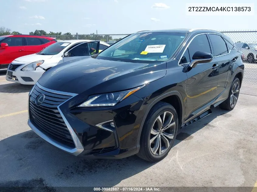 2T2ZZMCA4KC138573 2019 Lexus Rx 350