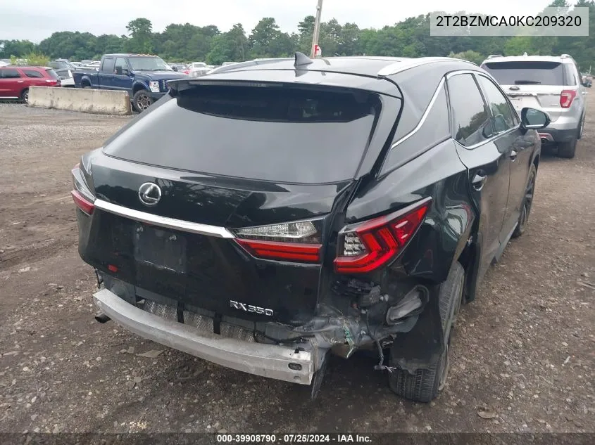 2T2BZMCA0KC209320 2019 Lexus Rx 350