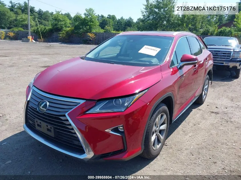 2T2BZMCA1KC175176 2019 Lexus Rx 350