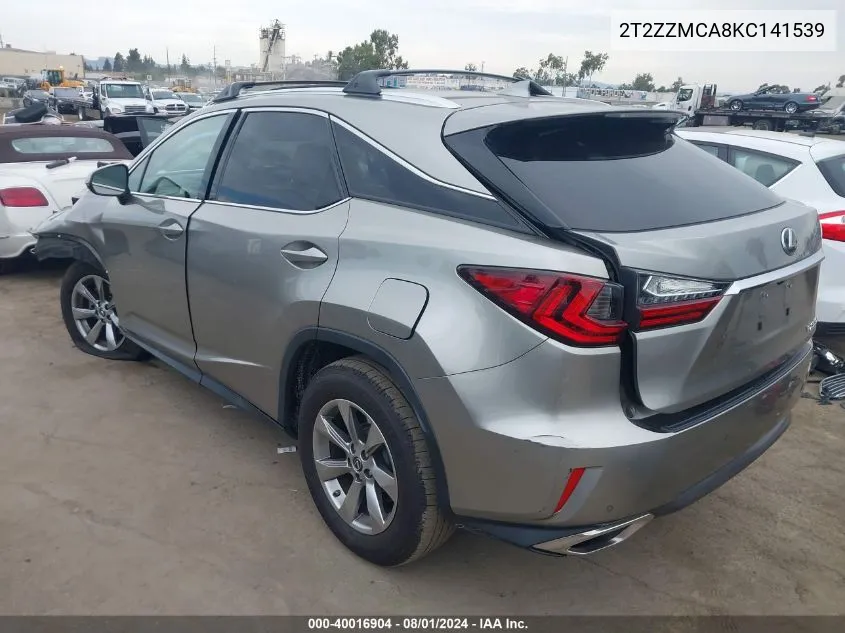 2019 Lexus Rx 350 VIN: 2T2ZZMCA8KC141539 Lot: 40016904