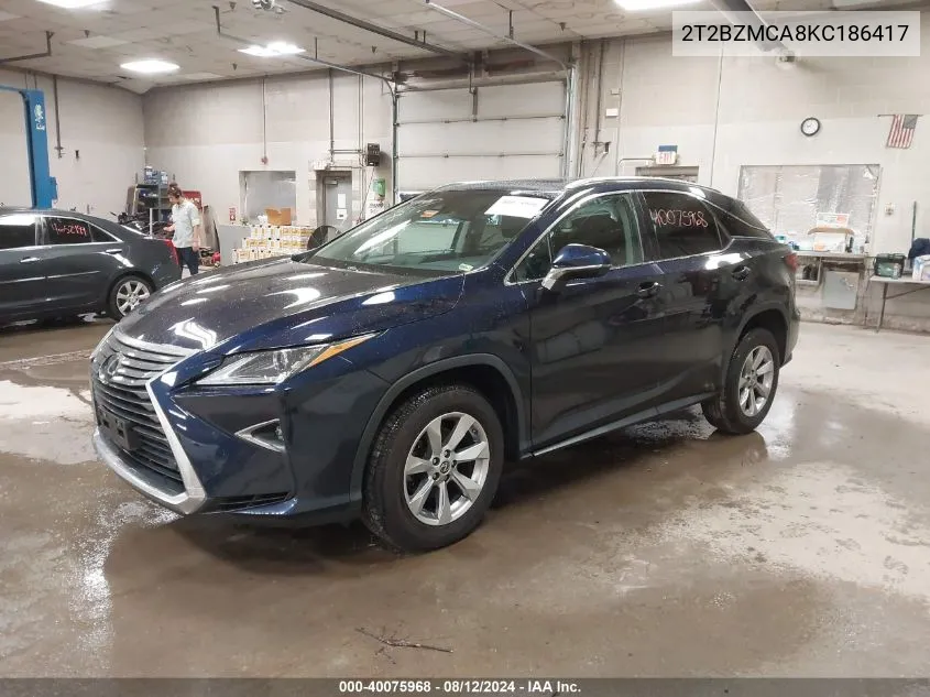 2T2BZMCA8KC186417 2019 Lexus Rx 350