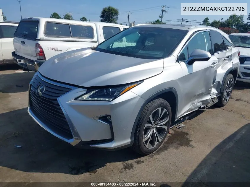 2T2ZZMCAXKC122796 2019 Lexus Rx 350