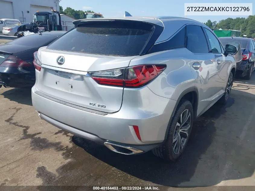 2T2ZZMCAXKC122796 2019 Lexus Rx 350