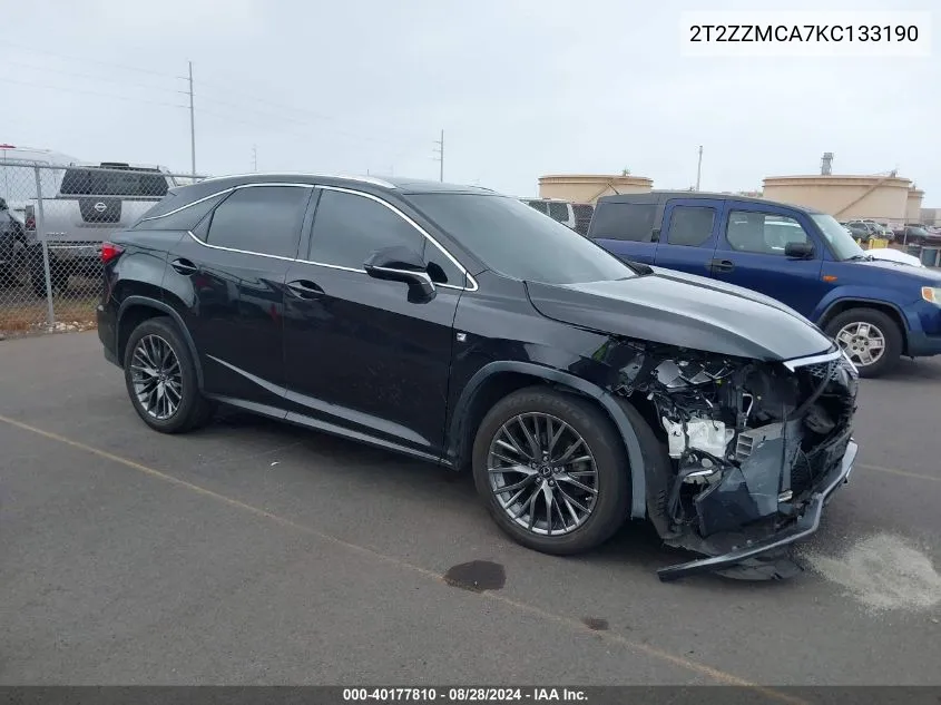 2T2ZZMCA7KC133190 2019 Lexus Rx 350 F Sport